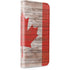 Canadian Flag Dark Wood iPhone 14 Pro Max Folio Case